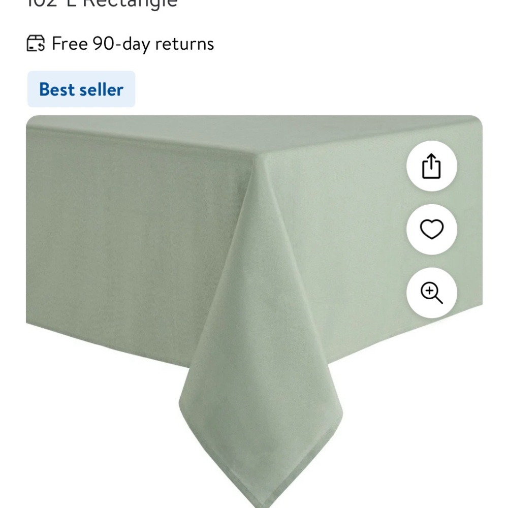 Sage Green tablecloth 60x102